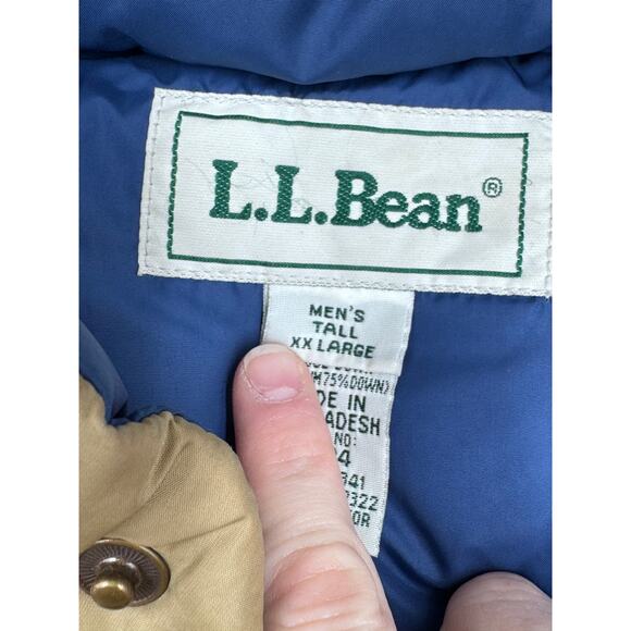 L.L. Bean Mens Goose Down Button Down Vest XXL - Picture 3 of 6